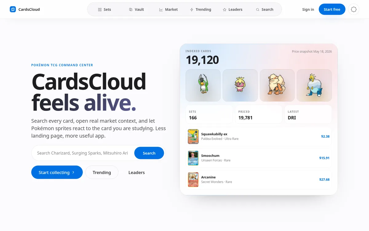 The CardsCloud collection platform